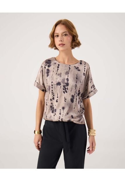 Blusa Para Mujer Manga Corta Color Café Marca Patprimo #30123601