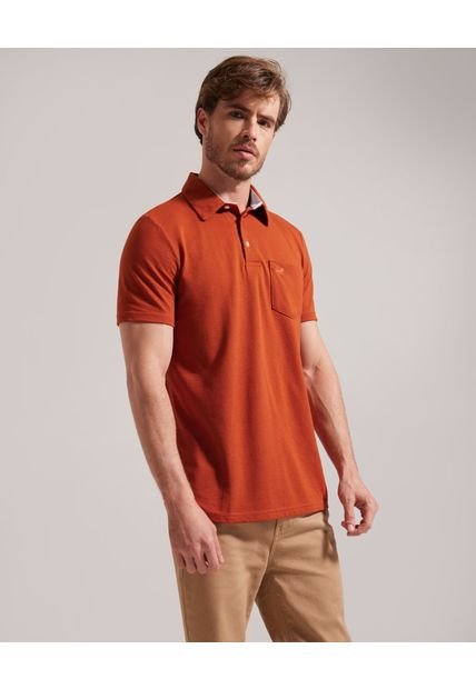 Polo Para Hombre Cuello Maquina Con Bolsillo Color Naranja Marca Patprimo #44111091