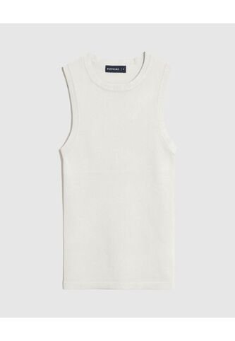 Camiseta  Para Mujer Manga Sisa Cuello Redondo Color Blanco Marca Patprimo #30093867 Patprimo