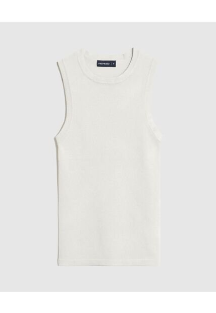 Camiseta  Para Mujer Manga Sisa Cuello Redondo Color Blanco Marca Patprimo #30093867