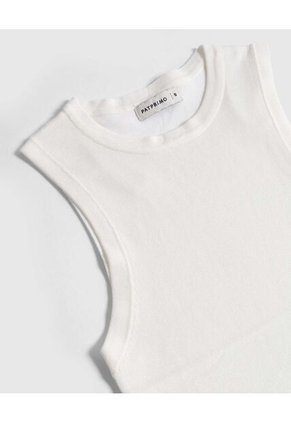 Camiseta  Para Mujer Manga Sisa Cuello Redondo Color Blanco Marca Patprimo #30093867