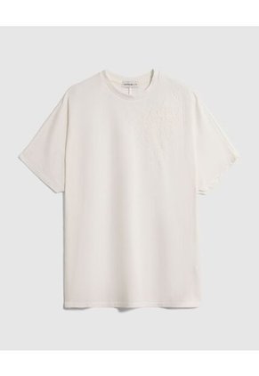 Camiseta  Para Mujer Manga Corta Cuello Redondo Color Crema Marca Patprimo #14091451