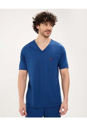 Pijama  Para Hombre M/C P/L Color Azul Marca Patprimo #44040207
