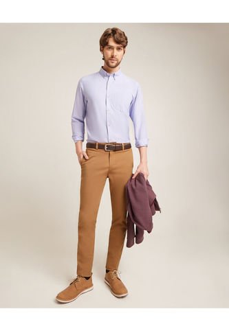 Pantalón Para Hombre Chino Color Café  Marca Patprimo #44071023 Patprimo