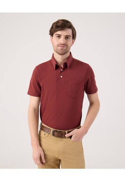 Polo Para Hombre Cuello Maquina Con Bolsillo Color Vino Marca Patprimo #44112761