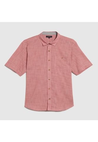 Camisa Manga Corta Con Bolsillo Hombre Patprimo Rojo 44012946-3417 Patprimo