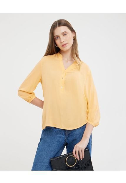 Blusa Para Mujer Manga 3/4 Color Naranja Marca Patprimo #30123159