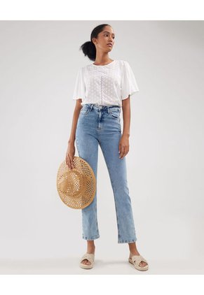 Jean Para Mujer Straight Color Azul  Marca Patprimo #30160392