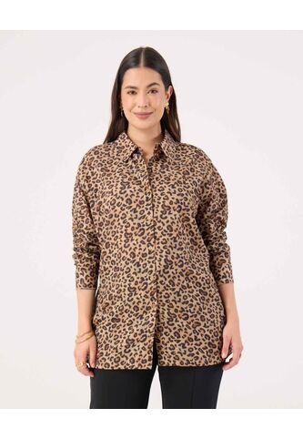 Camisa Para Mujer Manga Larga Color Café Marca Patprimo #14010200 Patprimo