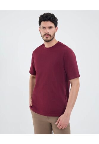 Camiseta Para Hombre Manga Corta Cuello Redondo Color Vino Marca Patprimo #44090938 Patprimo