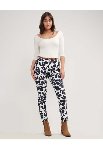 Pantalón Para Mujer Chino Color Azul  Marca Patprimo #30071856 Patprimo