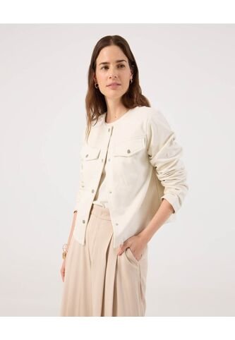 Chaqueta Para Mujer Desestructurada Color Crema Marca Patprimo #30080576 Patprimo