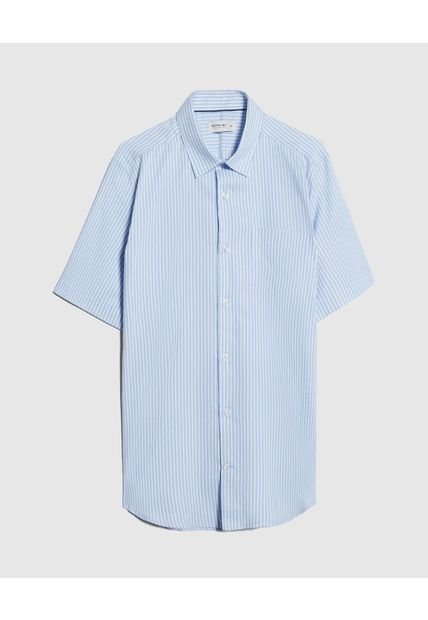 Camisa Para Hombre Manga Corta Con Bolsillo Color Azul Claro Marca Patprimo #44013061