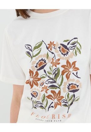 Camiseta Para Mujer Manga Corta Cuello Redondo Color Blanco Marca Patprimo #30093712