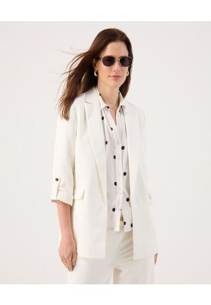 Blazer Para Mujer  Color Blanco Marca Patprimo #30400141