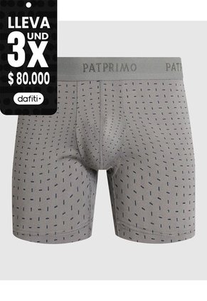 Bóxer Para Hombre Con Elástico Superior X1 Para Hombre Gris Patprimo