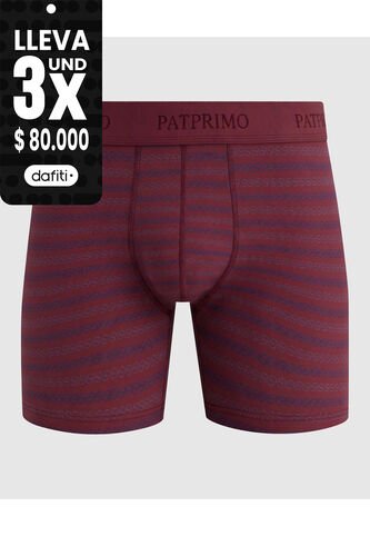 Bóxer Para Hombre Con Elástico Superior X1 Para Hombre Vino Patprimo Patprimo