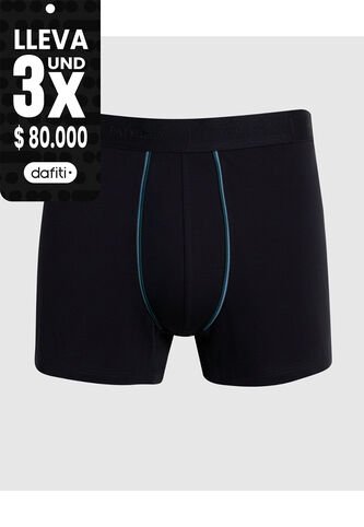 Bóxer Ajustado Con Vivo En Contraste  X1 Para Hombre Negro Patprimo Patprimo