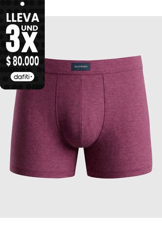 Boxer Medio Unicolor  X1 Para Hombre Rojo Patprimo Patprimo