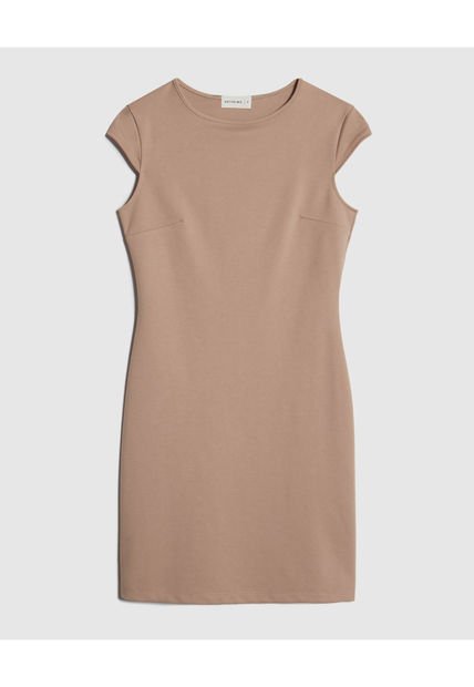 Vestido Para Mujer Manga Corta Color Café Claro Marca Patprimo #30171015