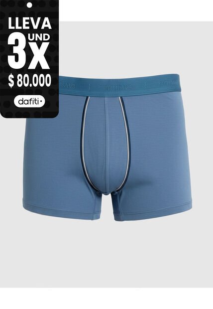 Bóxer Ajustado Con Vivo En Contraste  X1 Para Hombre Azul Patprimo