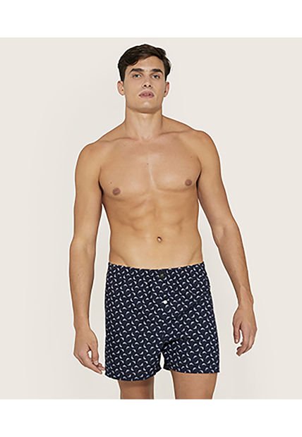 Boxer Para Hombre Bragueta Amplio Color Azul  Marca Patprimo #44000326