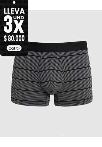 Bóxer Ajustado De Cintura Elástica  X1 Para Hombre Negro Patprimo Patprimo