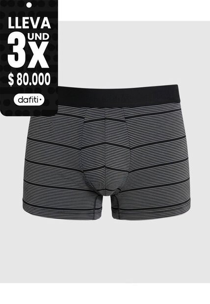 Bóxer Ajustado De Cintura Elástica  X1 Para Hombre Negro Patprimo