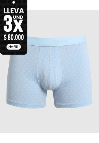 Boxer X1 Para Hombre Fleat Seamer Medio Color Azul Marca Patprimo #44000522 Patprimo