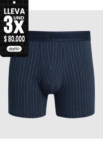 Bóxer Medio De Confort Superior  X1 Para Hombre Azul Patprimo Patprimo