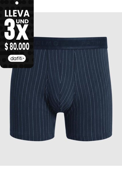 Bóxer Medio De Confort Superior  X1 Para Hombre Azul Patprimo