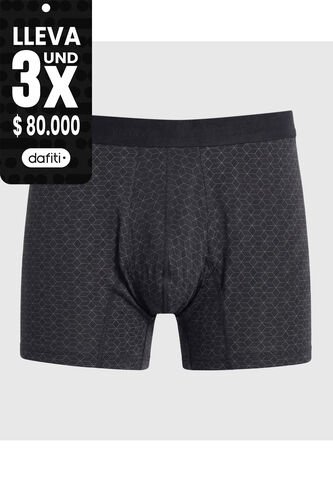 Bóxer Medio Con Estampado  X1 Para Hombre Negro Patprimo Patprimo