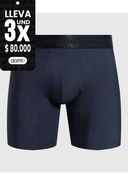 Bóxer Medio Con Micropuntos  X1 Para Hombre Azul Patprimo