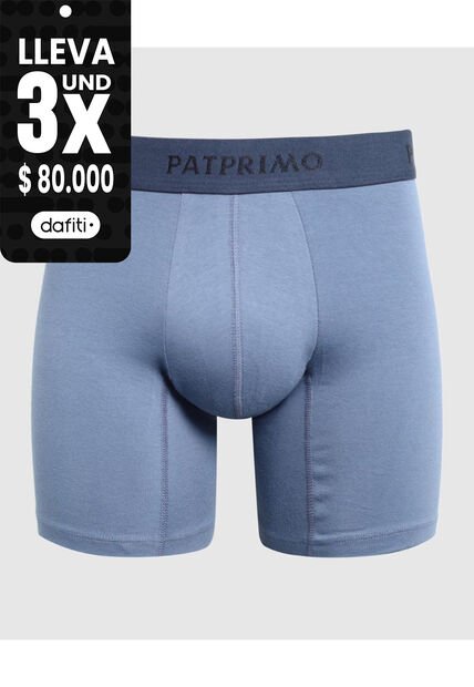 Bóxer Medio En Tono Sólido  X1 Para Hombre Azul Patprimo