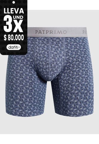 Bóxer Medio Con Estampado  X1 Para Hombre Azul Patprimo Patprimo