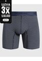 Bóxer Medio Con Estampado De Rayas Horizontales  X1 Para Hombre Azul Patprimo de Patprimo