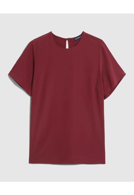 Blusa Para Mujer Manga Corta Color Vino Marca Patprimo #14121397