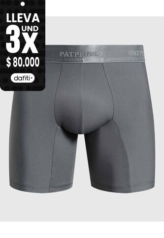 Bóxer Medio Con Micropuntos  X1 Para Hombre Gris Patprimo Patprimo