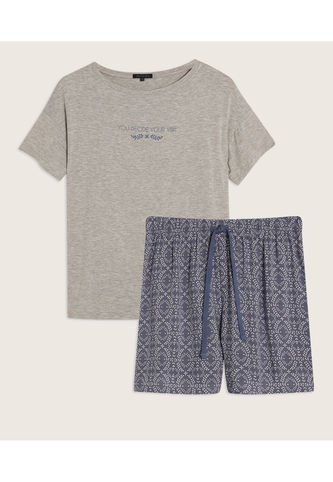 Pijama Para Mujer M/C P/C Color Gris  Marca Patprimo #30040209 Patprimo
