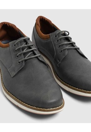 Zapatos Oxford Casuales Hombre Para Hombre Gris Patprimo