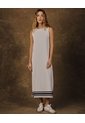 Vestido Midi Sin Mangas Para Mujer  Para Mujer Blanco Patprimo de Patprimo