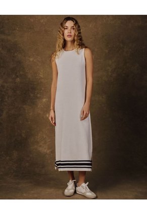 Vestido Midi Sin Mangas Para Mujer  Para Mujer Blanco Patprimo
