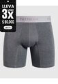 Bóxer Medio En Tono Sólido  X1 Para Hombre Gris Patprimo de Patprimo