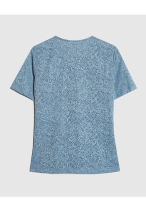 Camiseta Para Mujer Manga Corta Cuello Redondo Color Azul Claro Marca Patprimo #30093677