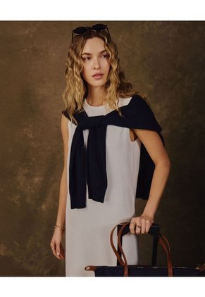 Vestido Midi Sin Mangas Para Mujer  Para Mujer Blanco Patprimo
