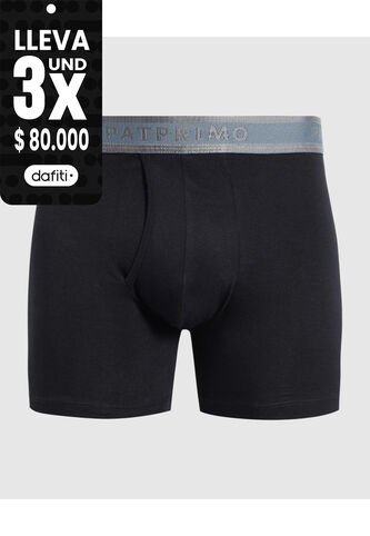 Bóxer Medio De Ajuste Anatómico  X1 Para Hombre Negro Patprimo Patprimo