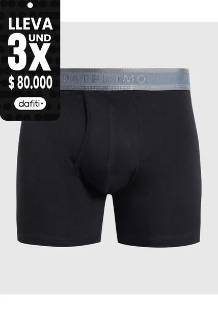 Bóxer Medio De Ajuste Anatómico  X1 Para Hombre Negro Patprimo