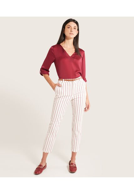 Pantalón Para Mujer Chino Color Vino Marca Patprimo #30071459