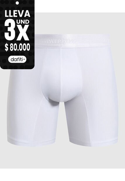 Bóxer Medio Con Micropuntos  X1 Para Hombre Blanco Patprimo