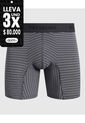 Bóxer Medio Con Estampado De Rayas Horizontales  X1 Para Hombre Gris Patprimo de Patprimo